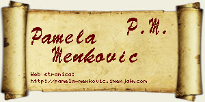 Pamela Menković vizit kartica